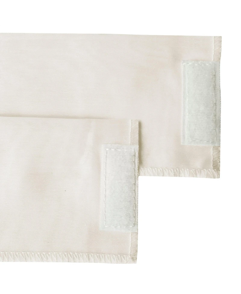 Kate Aurora Country Home Beige Sheer Voile Door Curtain Panel With Tieback