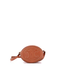 Pre-Owned Celine Mini Triomphe Oval Crossbody Bag Leather