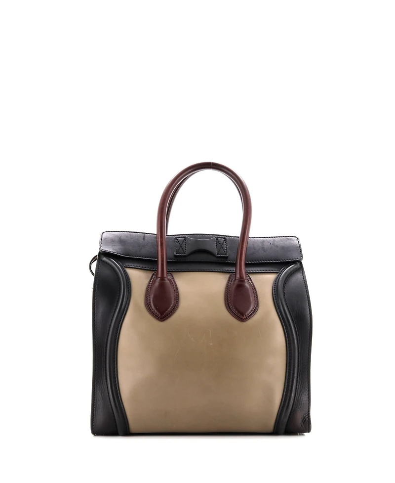 Pre-Owned Celine Mini Bicolor Luggage Bag Leather