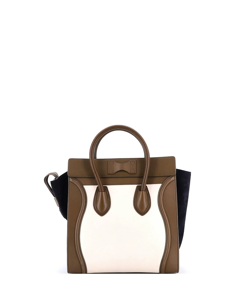 Pre-Owned Celine Mini Tricolor Luggage Bag Leather