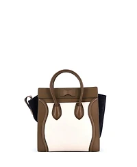 Pre-Owned Celine Mini Tricolor Luggage Bag Leather