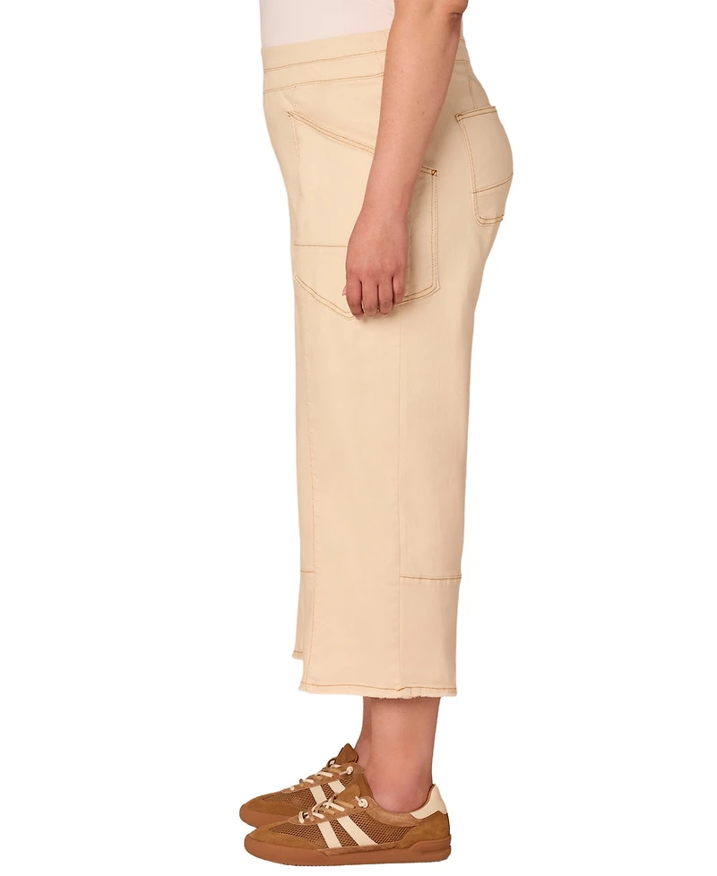 Democracy Plus Sky-Rise Cropped Wide-Leg Pants