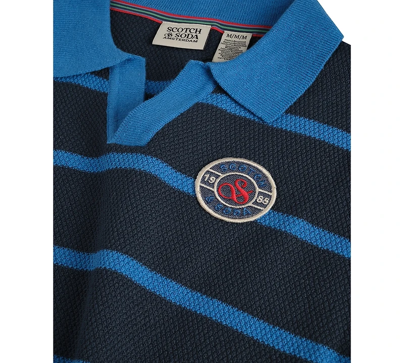Scotch & Soda Boys' 8-16 Striped Short-Sleeve Polo Shirt
