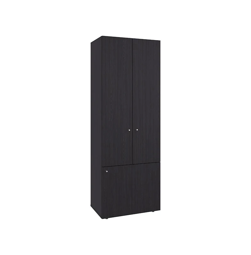 flynama Soham Armoire Extension Duo for Bedroom with 3 Doors 5 Shelves Spacious Storage Organizer