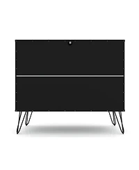 flynama Mid Century Modern 3 Drawer Dresser 35.24L 30.15H 17.52D for Bedroom with Metal Legs