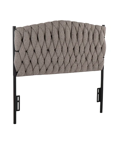 Flynama Fabric Twin Headboard with Faux Jewel Tufting Adjustable Height 41 to 53 inch