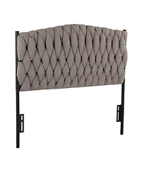 Flynama Fabric Twin Headboard with Faux Jewel Tufting Adjustable Height 41 to 53 inch