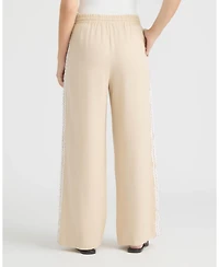 Ellen Tracy Women's Wide Leg Pant with Ric Rac Detail