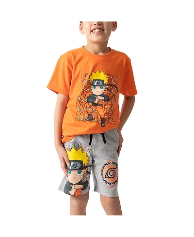 Naruto Boys Shippuden Chibi T-shirts Graphic Tee And Shorts Set