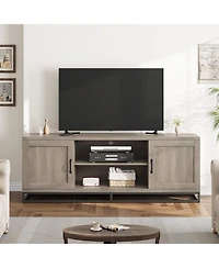 gaomon Farmhouse Tv Stand , Entertainment Center 2-Tier Adjustable Shelves, Wooden Tv & Media Console Table for 75 Inch