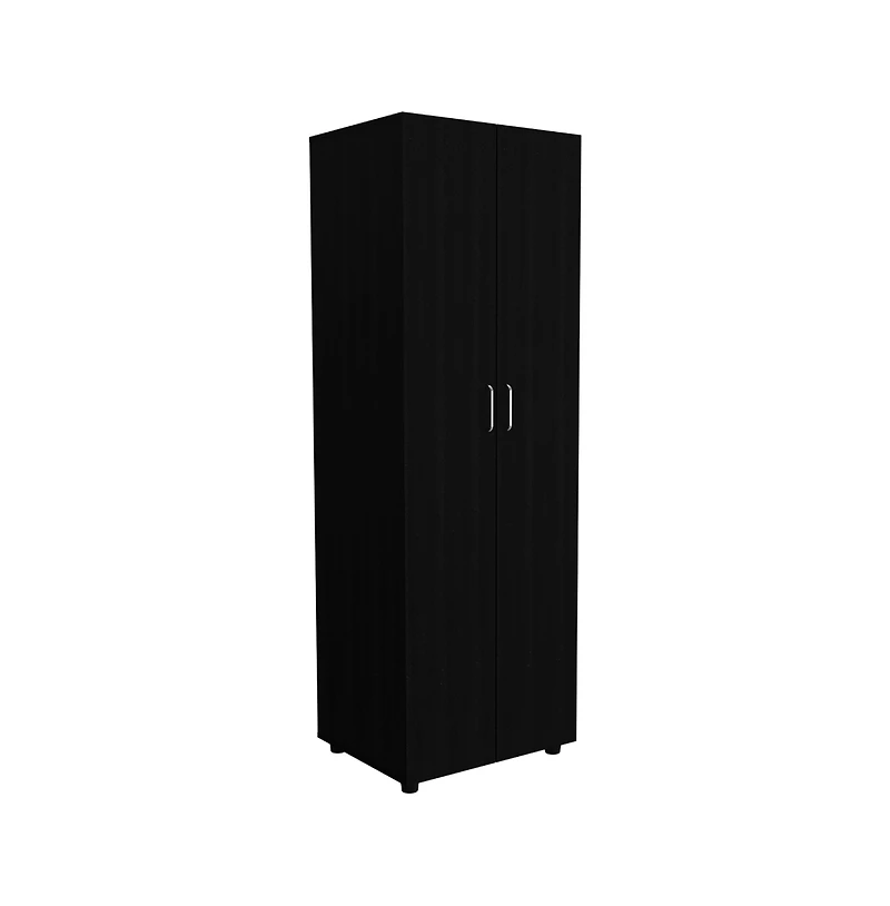 flynama Slim Armoire for Bedroom with 2 Shelves Hanging Rod Double Door