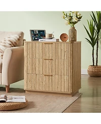 flynama 3 Drawer Modern Dresser Multipurpose Cabinet for Kids Room Home Furniture With Spacious Drawers Easy Assembly Dura