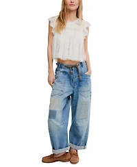 Free People Women's Sun Drenched Sleeveless Relaxed Fit Top