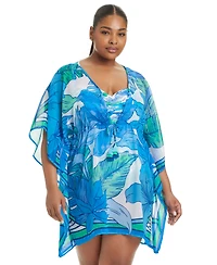 Bleu by Rod Beattie Plus Bellissimo Cover-Up Swim Caftan