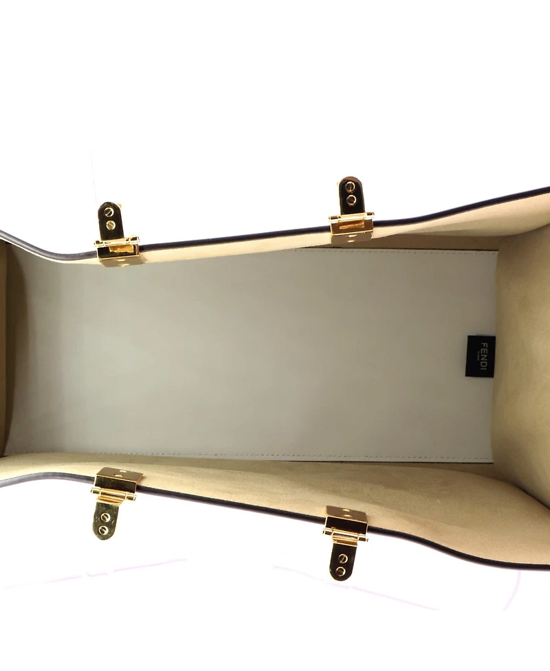 Pre-Owned Fendi Large Sunshine Pocket Shopper Tote Leather with Pvc