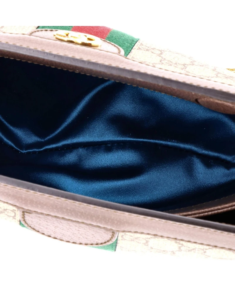 Pre-Owned Gucci Small Ophidia Chain Shoulder Bag Gg Coated Canvas