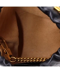 Pre-Owned Gucci Mini Gg Marmont Bucket Bag Matelasse Leather