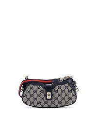 Pre-Owned Gucci Mini Moon Side Shoulder Bag Gg Canvas