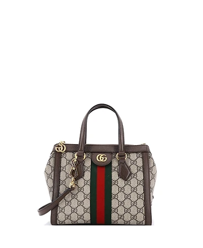 Pre-Owned Gucci Small Ophidia Top Handle Tote Gg Coated Canvas
