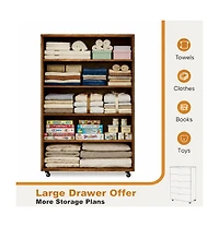 flynama Modern 4 Drawer Dresser Particleboard Cabinet Waterproof for Bedroom Entryway Bathroom