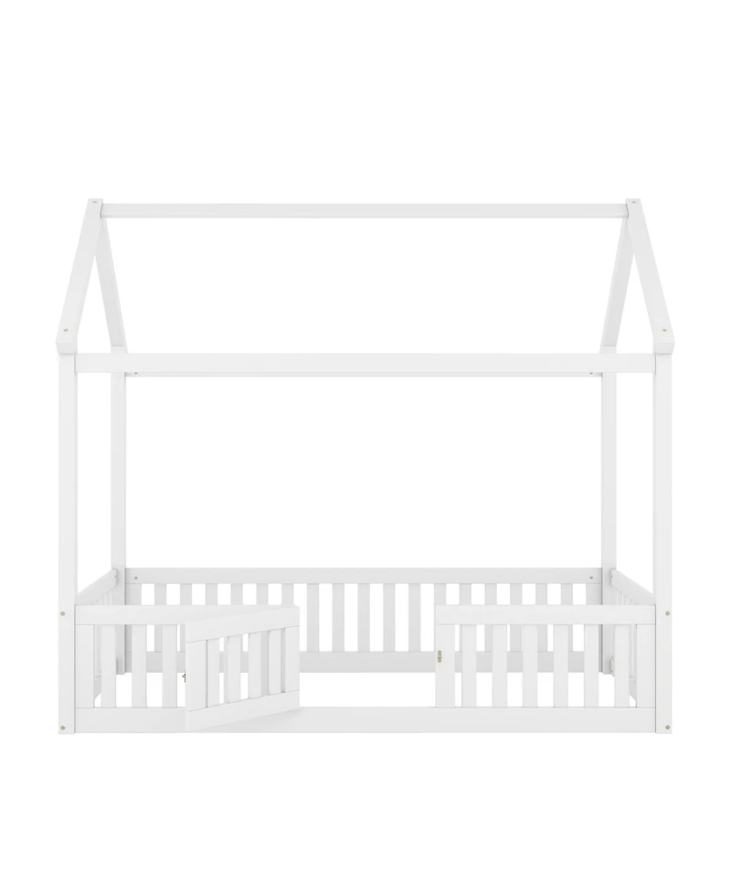 flynama Wood House Bed Fence Door