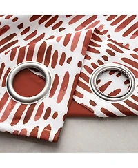 Olivia Gray 100% Polyester 190 Gsm Justice Reversible Blackout Grommet Curtain Panel 54" x 84" Spice