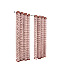 Olivia Gray 100% Polyester 190 Gsm Justice Reversible Blackout Grommet Curtain Panel 54" x 90" Spice