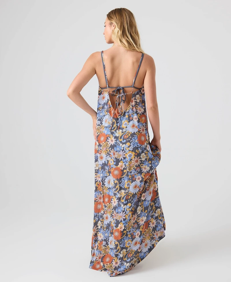 Roxy Women's Sunflower Scoop Neck Swim Cover Up Dress