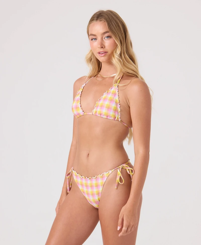 Roxy Women's Printed Mini Tiki Tri Halter Swim Bikini Top