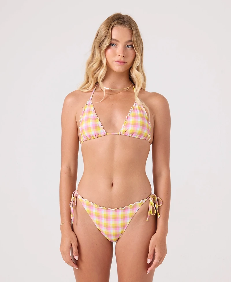 Roxy Women's Printed Tie-Sides Pull-On Hipster Swim Bottoms