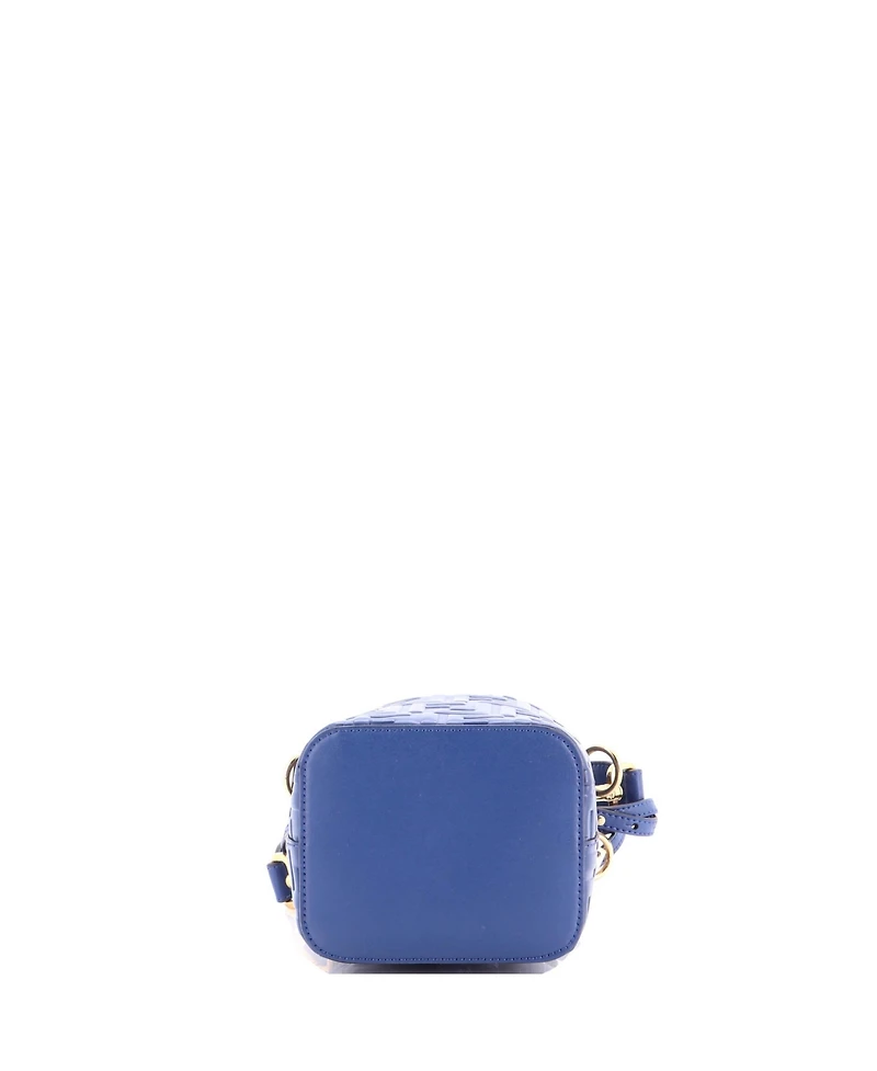 Pre-Owned Fendi Mini Mon Tresor Bucket Bag Zucca Embossed Leather