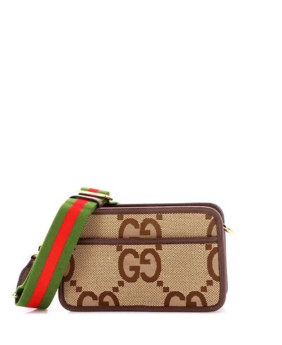 Pre-Owned Gucci Mini Camera Bag Jumbo Gg Canvas