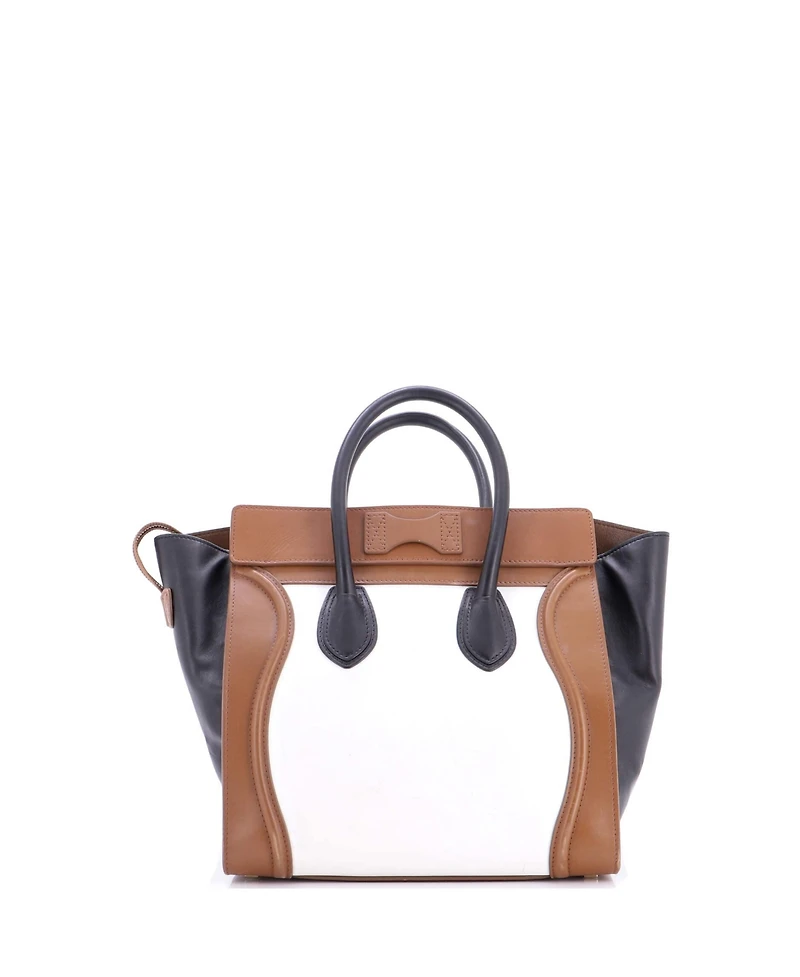 Pre-Owned Celine Mini Tricolor Luggage Bag Leather