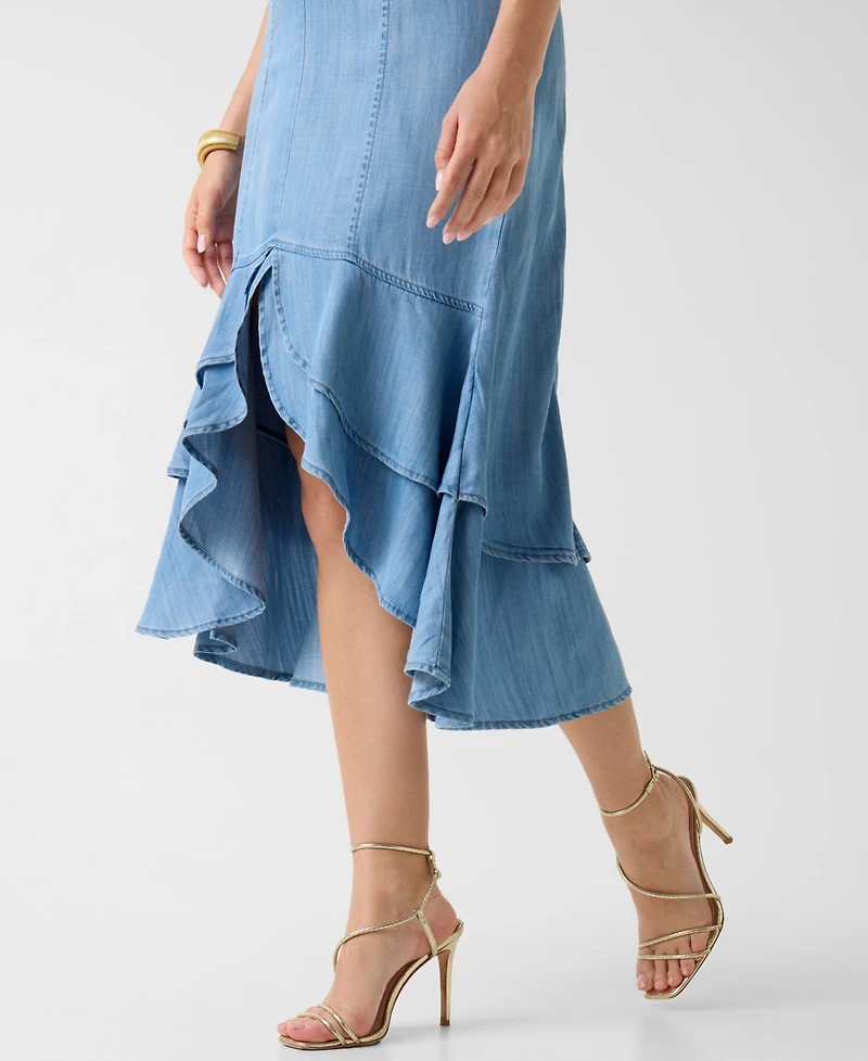 Guess Women's Sweetheart Neck High-Low Dress