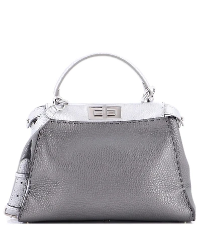 Pre-Owned Fendi Medium Selleria Peekaboo Bag Leather