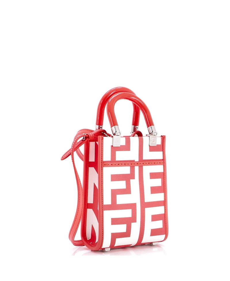 Pre-Owned Fendi Mini x Marc Jacobs Sunshine Shopper Tote Printed Leather
