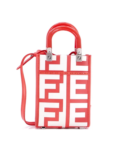Pre-Owned Fendi Mini x Marc Jacobs Sunshine Shopper Tote Printed Leather