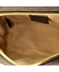 Pre-Owned Gucci Mini Ophidia Zip Around Camera Bag Gg Coated Canvas