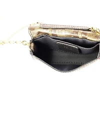 Pre-Owned Fendi Nano Chain Baguette Charm Bag Zucca Coated Canvas