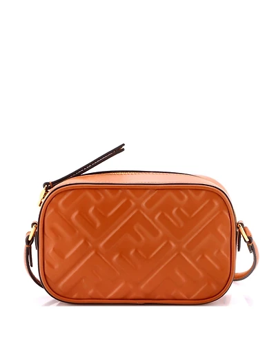 Pre-Owned Fendi Mini Camera Case Bag Zucca Embossed Leather