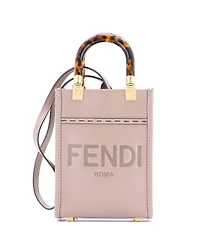 Pre-Owned Fendi Mini Sunshine Shopper Tote Leather