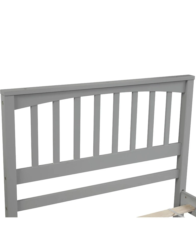 flynama Wood Platform Bed with Headboard Footboard 10 Reinforced Slats No Box Spring Needed