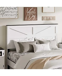 flynama Bed Frame Wood Platform Bed Large Underbed Storage Noise Free No Box Spring