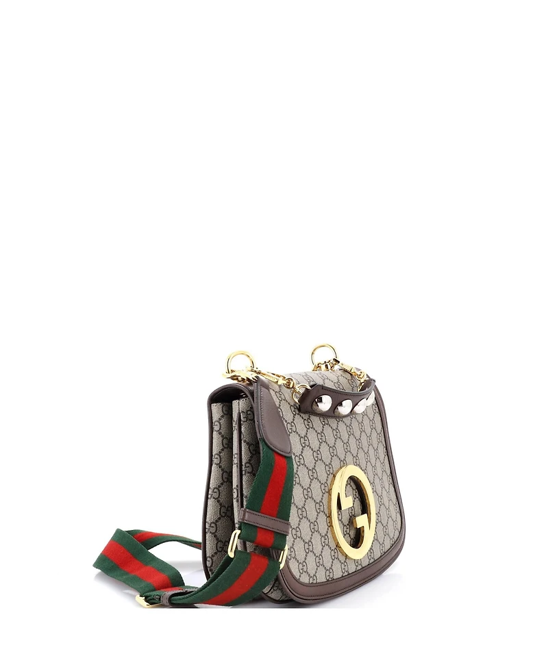 Pre-Owned Gucci Medium Blondie Nm Top Handle Bag Gg Coated Canvas