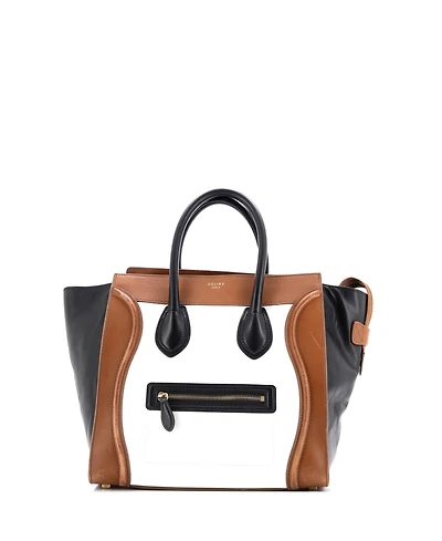 Pre-Owned Celine Micro Tricolor Luggage Bag Leather