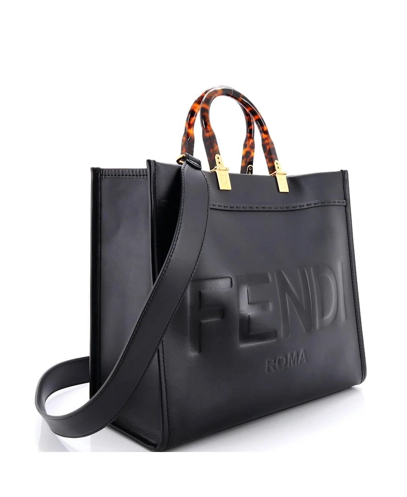 Pre-Owned Fendi Medium Sunshine Shopper Tote Leather
