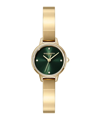 Olivia Burton Women's Mini Classic Gold Tone Stainless Steel Bangle Bracelet Watch, 23mm