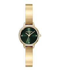 Olivia Burton Women's Mini Classic Gold Tone Stainless Steel Bangle Bracelet Watch, 23mm