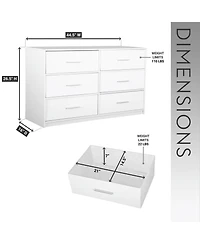 flynama 5 Drawer Transitional Dresser Multipurpose Cabinet for Kids Room Home Furniture with Spacious Drawers Easy Assemble