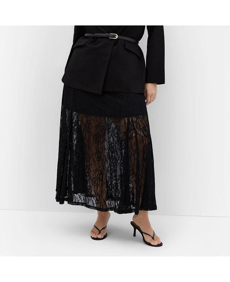 City Chic Women's Lacey Maxi Skirt